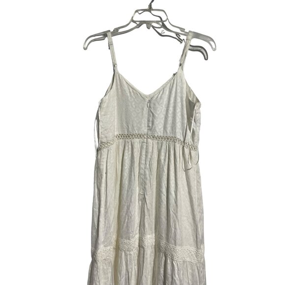 Joie Women's Maxi Sundress Tiered Hem Long Boho Crochet Lace White Size Small - Picture 6 of 6
